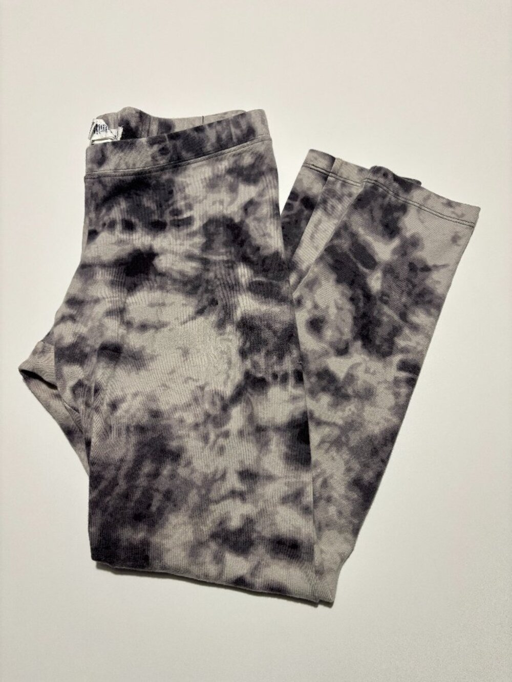 Aeropostale Dark & Light Greys Stormy Cotton Tie Dye Leggings